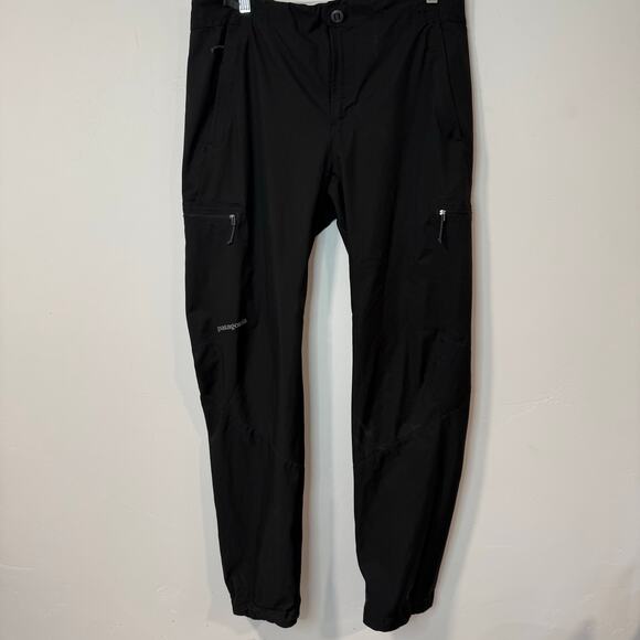 Patagonia Women's Simul Alpine Pants Shell Waterproof Cargo Hike Trail Black 12 - Picture 1 of 16